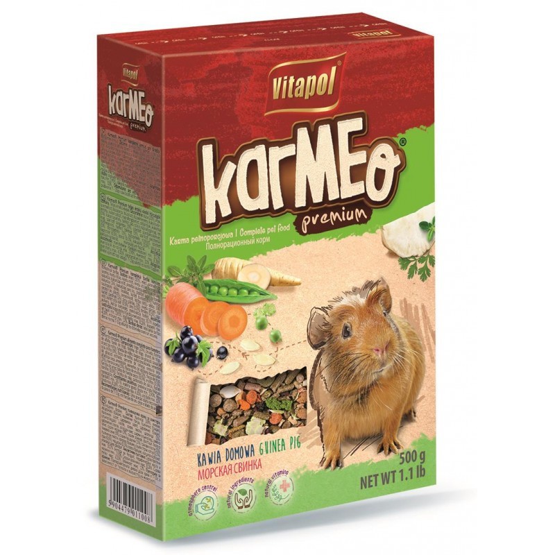 VITAPOL Karmeo Premium - Pokarm dla kawii domowej / świnki morskiej (kartonik) 500g