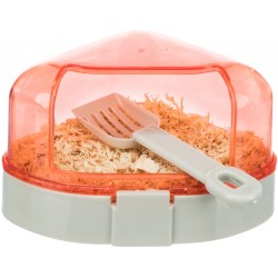 TRIXIE Toaleta narożna z daszkiem dla myszy i chomika (łopatka w zestawie)