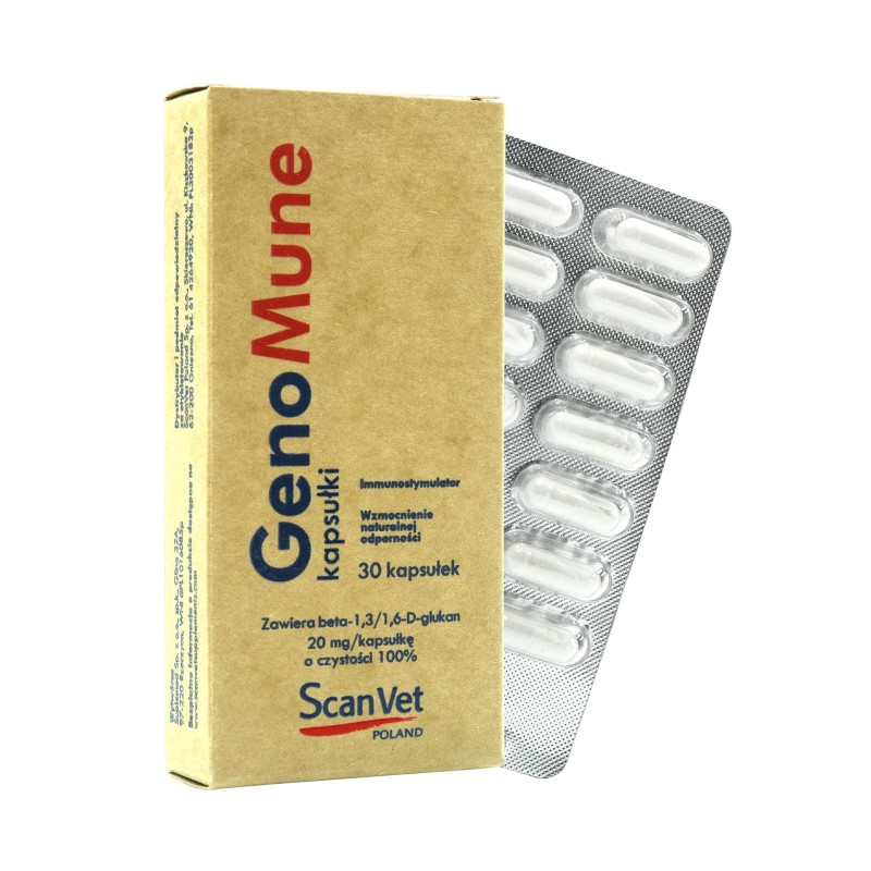 SCANVET Genomune - odporność psa i kota 20mg 30 kaps.