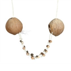 TRIXIE Domek z kokosa z drabinką Podwójny