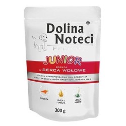 DOLINA NOTECI Premium Junior - Serca wołowe (Saszetka) 12x 300g