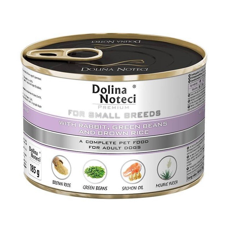 DOLINA NOTECI Premium Małe Rasy - królik, fasolka, ryż brązowy 185g