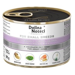 DOLINA NOTECI Premium Małe Rasy - królik, fasolka, ryż brązowy 12x 185g