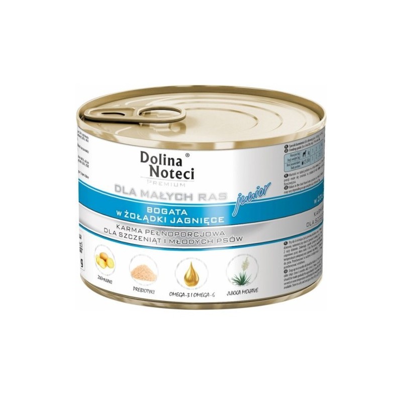 DOLINA NOTECI Premium Małe Rasy Junior - żołądki jagnięce 185g