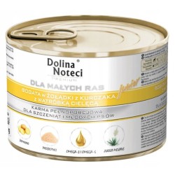 DOLINA NOTECI Premium Małe Rasy Junior - żołądki z kurczaka, wątróbka cielęca 12x 185g