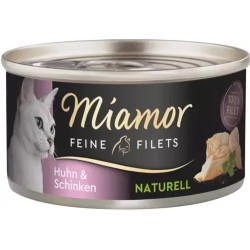 MIAMOR Feine Filets Naturelle w sosie własnym - kurczak i szynka 80g