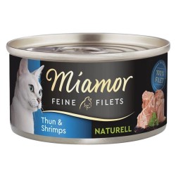 MIAMOR Feine Filets Naturelle w sosie własnym - tuńczyk i krewetki 80g