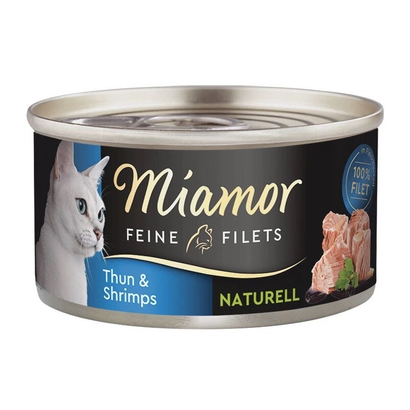 MIAMOR Feine Filets Naturelle w sosie własnym - tuńczyk i krewetki 12x 80g
