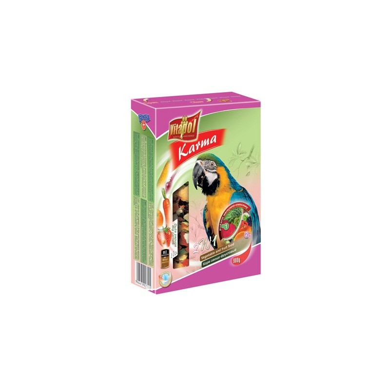 VITAPOL Pokarm dla dużych papug - owocowo-warzywny 900g