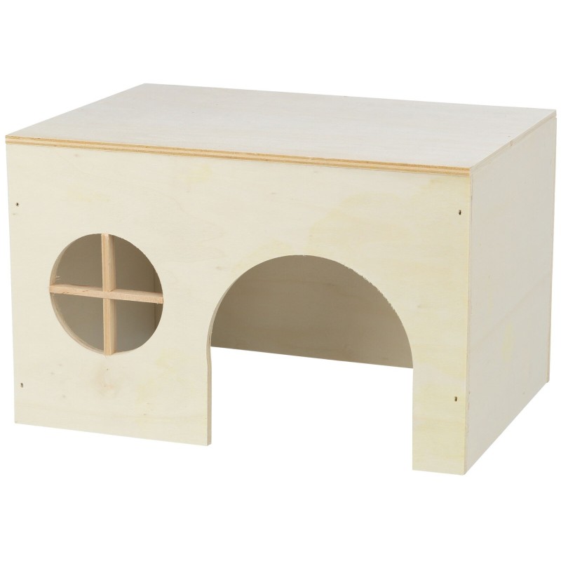 TRIXIE Drewniany domek z platformą na dachu dla świnki morskiej - duży