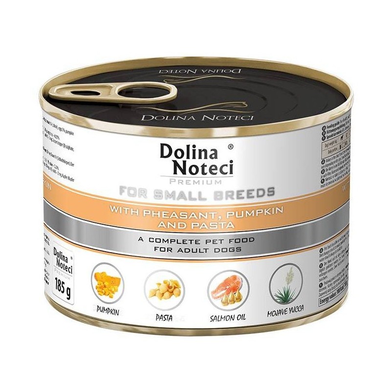 DOLINA NOTECI Premium Małe Rasy - bażant, dynia, makaron 12x 185g