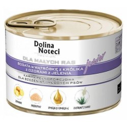 DOLINA NOTECI Premium Małe Rasy Junior - wątróbką z królika, ozory z jelenia 12x 185g