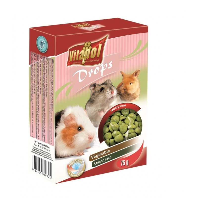 VITAPOL Dropsy dla gryzoni - warzywne 75g