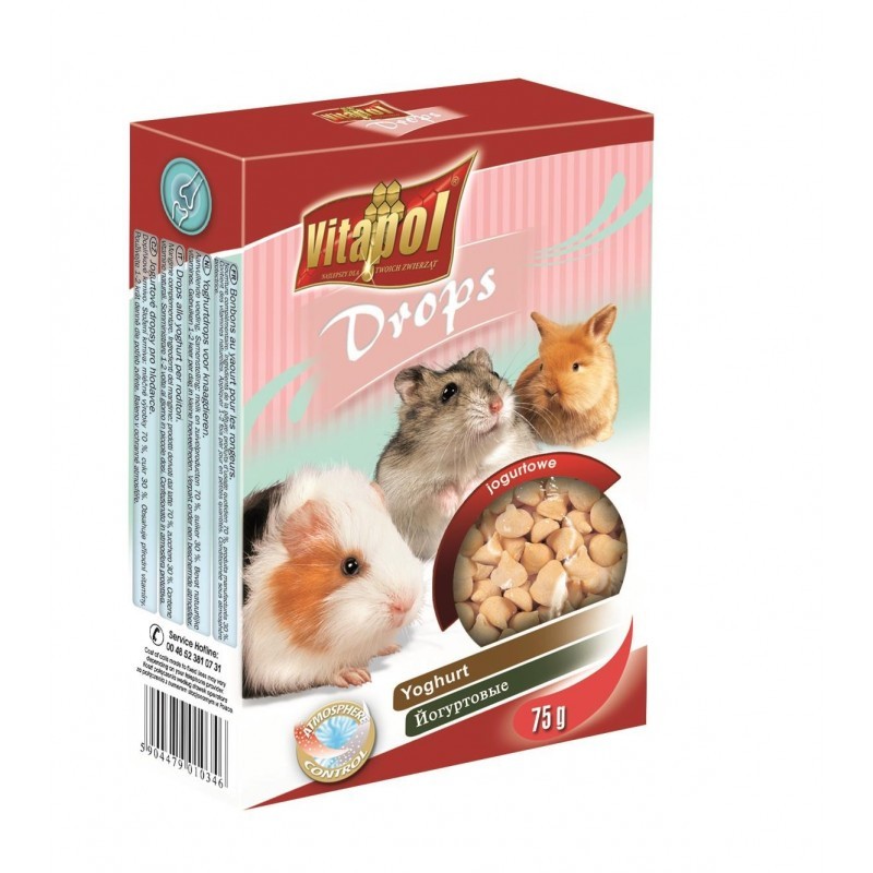 VITAPOL Dropsy dla gryzoni - jogurtowe 75g