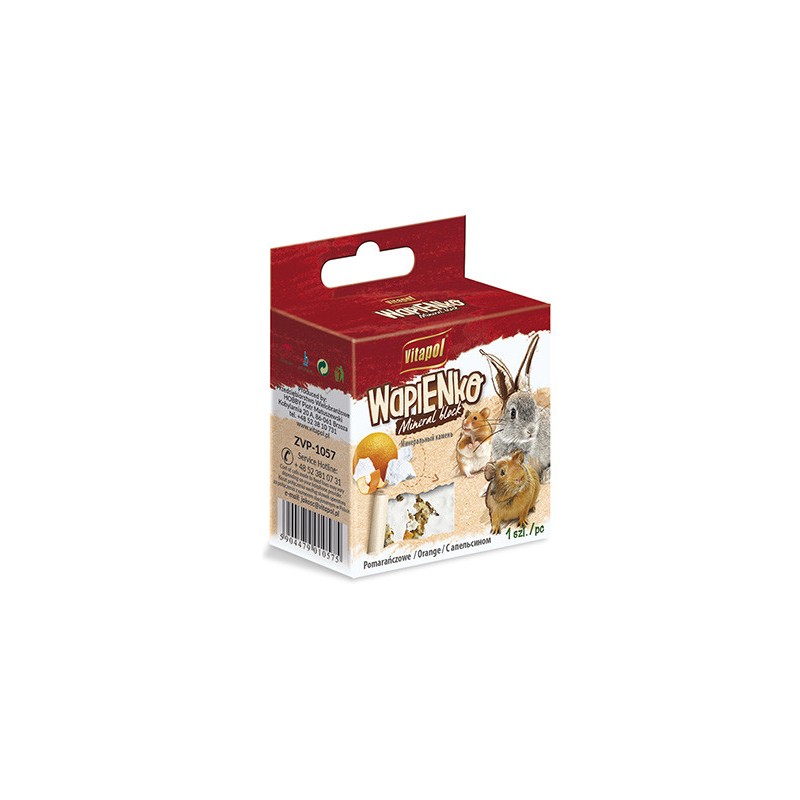 VITAPOL Kostka wapienna dla gryzoni - pomarańczowa 190g (XL)
