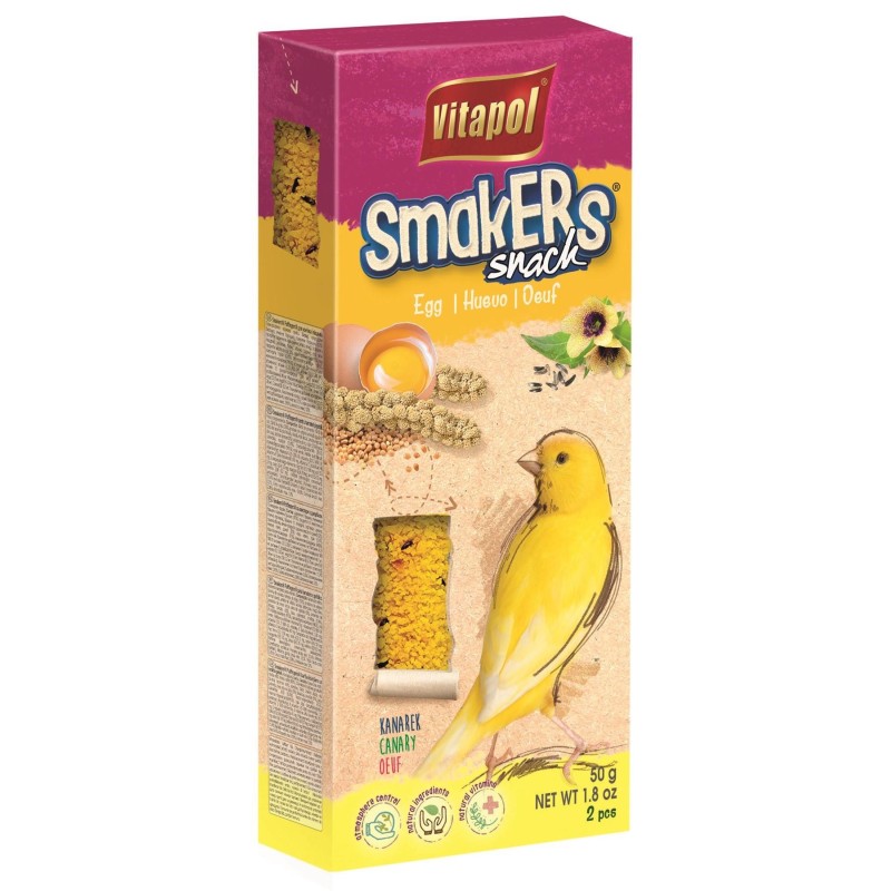 VITAPOL Smakers dla kanarka - jajeczny 2 szt.