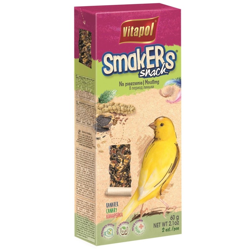 VITAPOL Smakers dla kanarka na pierzenie