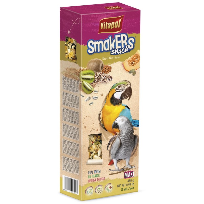 VITAPOL Smakers dla dużych papug - kiwi 2 szt.