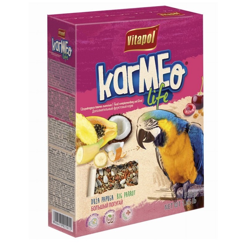 VITAPOL Pokarm dla dużych papug - owocowy 750g