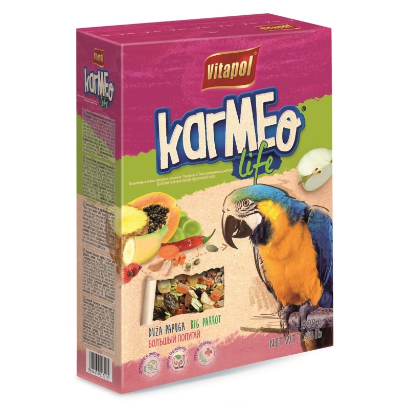 VITAPOL Pokarm dla dużych papug - owocowo-warzywny 900g