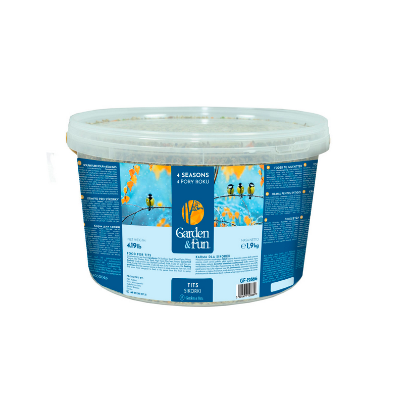 GARDEN & FUN Pokarm dla sikorek 1,9kg / 3L (wiaderko)