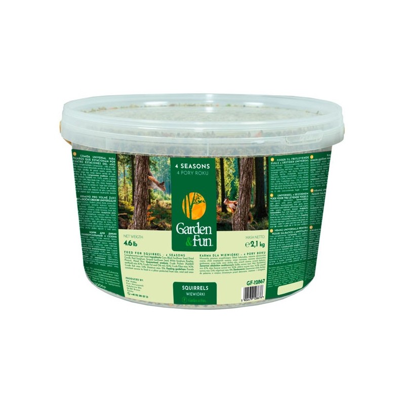 GARDEN & FUN Karma dla wiewiórek - 4 pory roku 2,1kg (wiaderko)