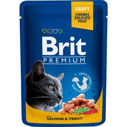 BRIT PREMIUM CAT Adult Łosoś i Pstrąg (saszetka) 12x 100g