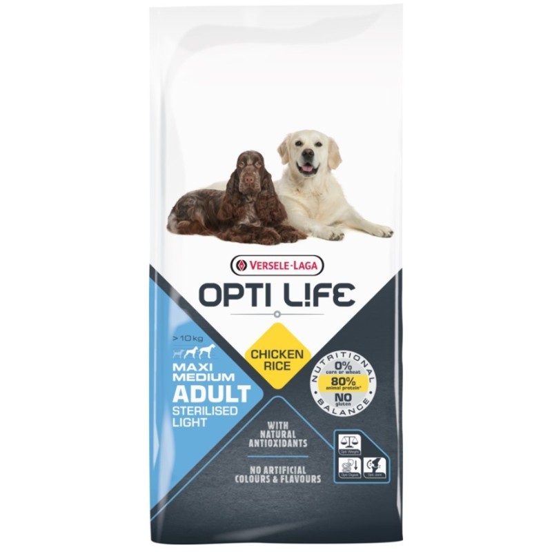 VERSELE-LAGA Opti Life Adult Light Medium & Maxi 12,5kg