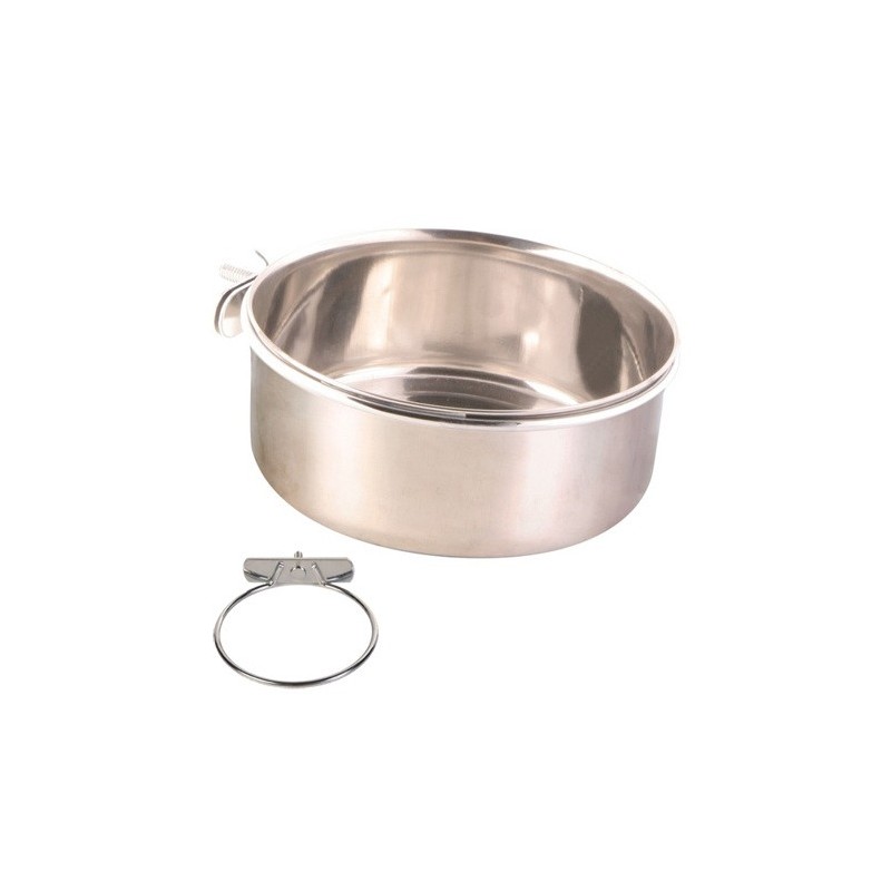 TRIXIE Miska-karmnik metalowa przykręcana dla ptaków 300ml (9cm)