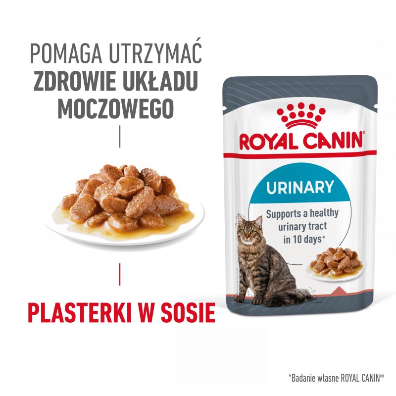 ROYAL CANIN Urinary Care karma mokra plasterki w sosie dla kotów dorosłych, wspierająca zdrowie dróg moczowych 12x 85g