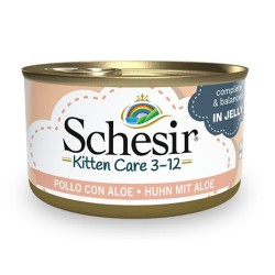 SCHESIR Kitten Kurczak z aloesem (puszka) 85g