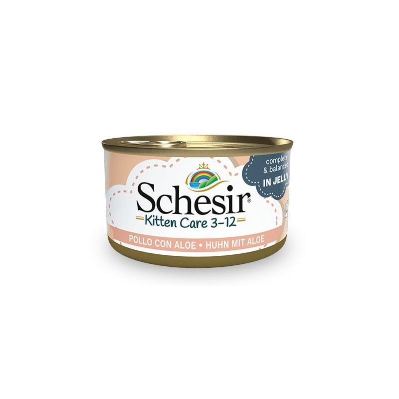 SCHESIR Kitten Kurczak z aloesem (puszka) 85g