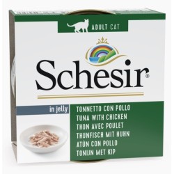 SCHESIR Cat Tuńczyk z kurczakiem w galaretce (puszka) 85g