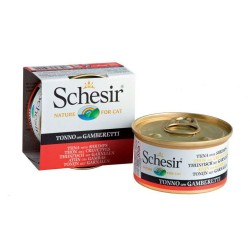 SCHESIR Cat Tuńczyk z krewetkami w galaretce (puszka) 6x 85g