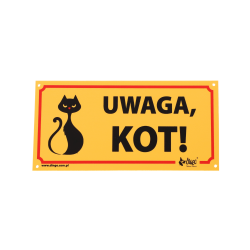 DINGO Tabliczki ostrzegawcze z PCV Uwaga kot