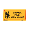 DINGO Tabliczki ostrzegawcze z PCV Uwaga, pies nie-na-żarty