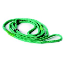 DINGO Smycz wystawowa - ringówka 0,8 / 150 cm czarna Czerwony