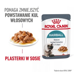 ROYAL CANIN  Hairball Care w sosie karma mokra w sosie dla kotów dorosłych, eliminacja kul włosowych 12x 85g