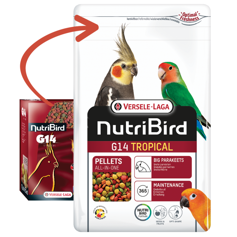 VERSELE-LAGA NutriBird G14 Tropical - pokarm dla średnich papug 1kg