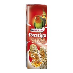VERSELE-LAGA Prestige Sticks Big Parakeets Nuts&Honey - kolby orzechowo-miodowe dla średnich papug 140g