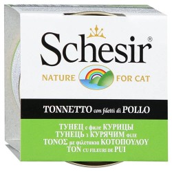 SCHESIR Cat Tuńczyk z kurczakiem w galaretce (puszka) 85g