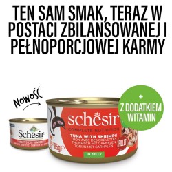 SCHESIR CAT Tuna fillet tuna with shrimps in jelly (puszka) 85g