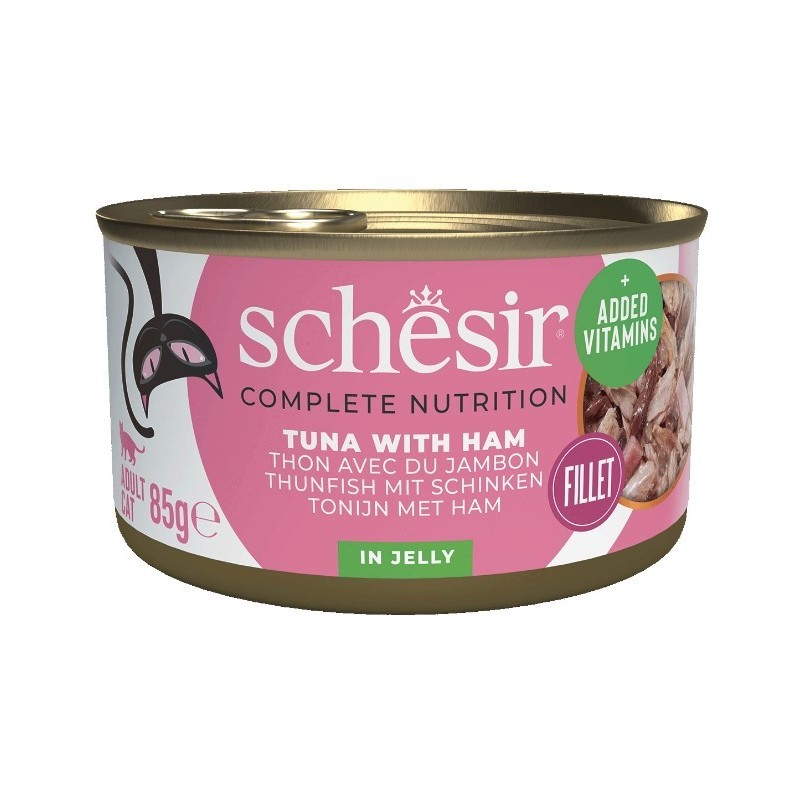 SCHESIR CAT Tuna fillet with ham in jelly (puszka) 6x 85g
