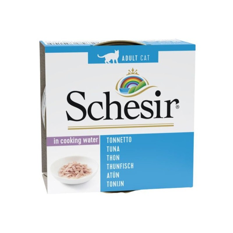 SCHESIR Cat Tuńczyk w bulionie (sosie własnym) (puszka) 6x 85g