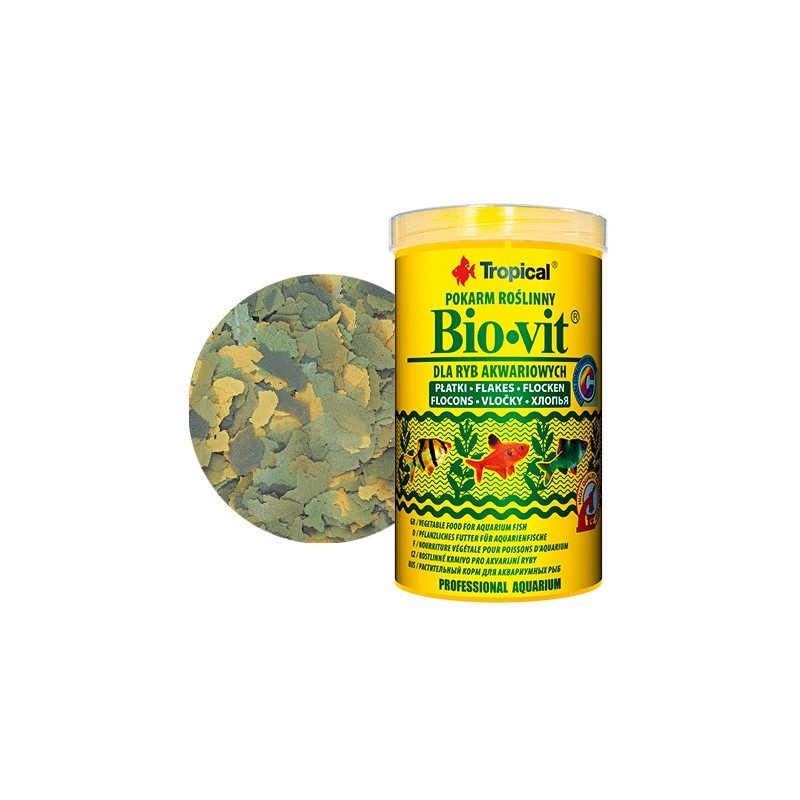 TROPICAL Bio-Vit - Pokarm dla ryb w formie płatków 21l / 4kg (wiaderko)