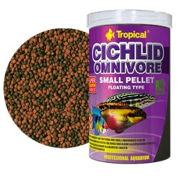 TROPICAL Cichlid Omnivore Small Pellet - pokarm dla młodych i mniejszych pielęgnic 1000ml / 360g