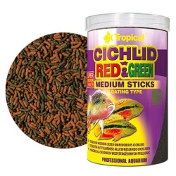 TROPICAL Cichlid Red & Green Medium Sticks - pokarm dla średnich pielęgnic 1000ml / 360g