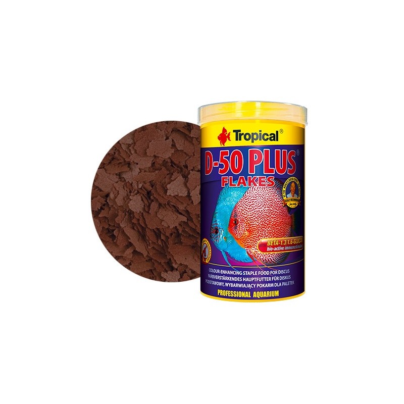 TROPICAL D-50 Plus - wybarwiający pokarm dla ryb ozdobnych 12g (torebka)