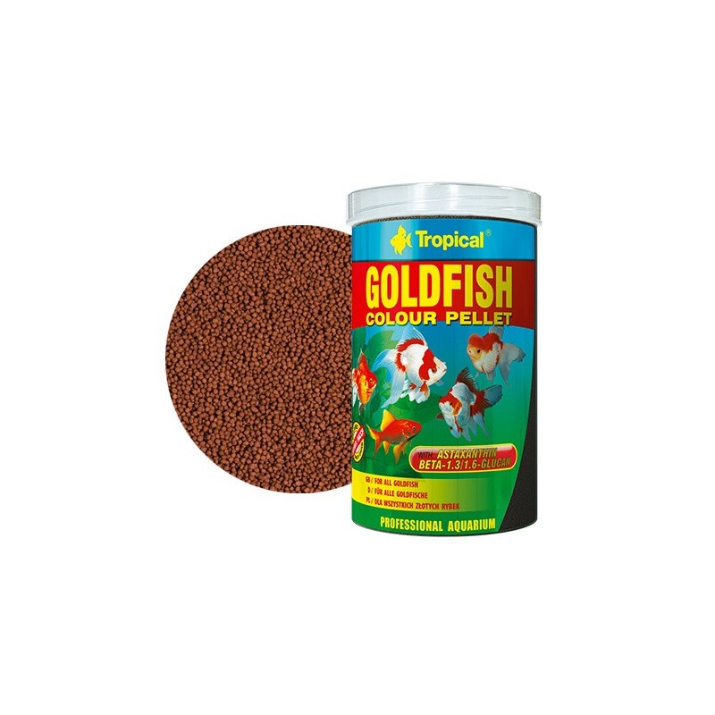 TROPICAL Goldfish Colour Pellet - wybarwiający pokarm dla złotych rybek 250ml / 75g