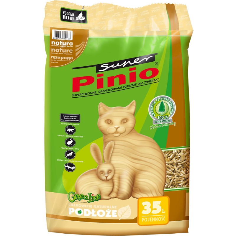 SUPER PINIO Żwirek drewniany 5L + 10% GRATIS